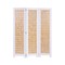 Screen Gems Contemporary Portable 3 Panel Wicker Screen Room Divider - White